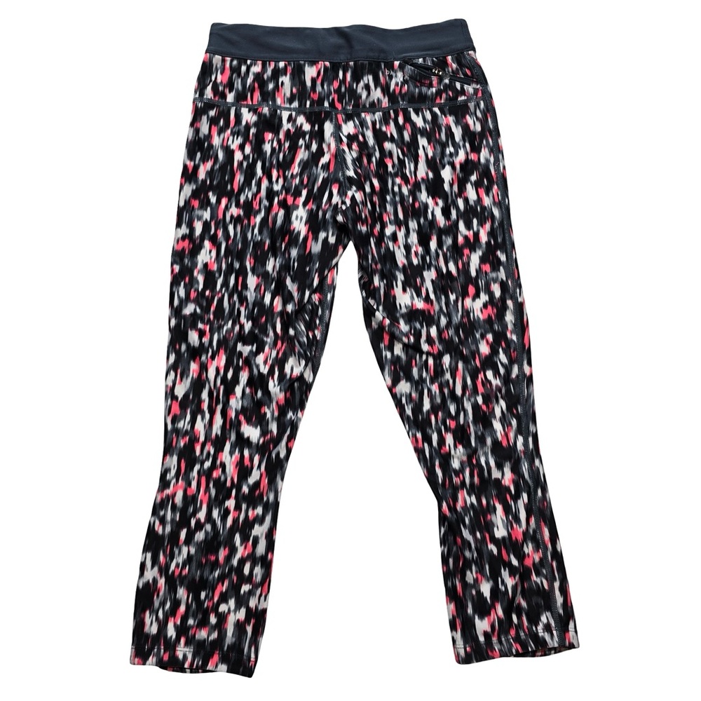 Nike Dri-FIT Cropped Leggings‎ Athletic Printed Black Pink Women’s S - Picture 2 of 9